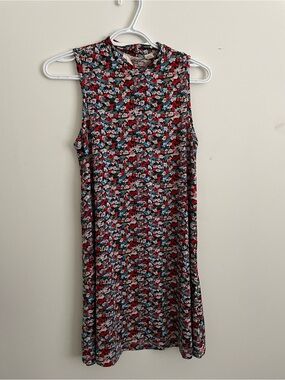 221 Ripe Sleeveless Floral Mini Dress in Red, Black and Blue